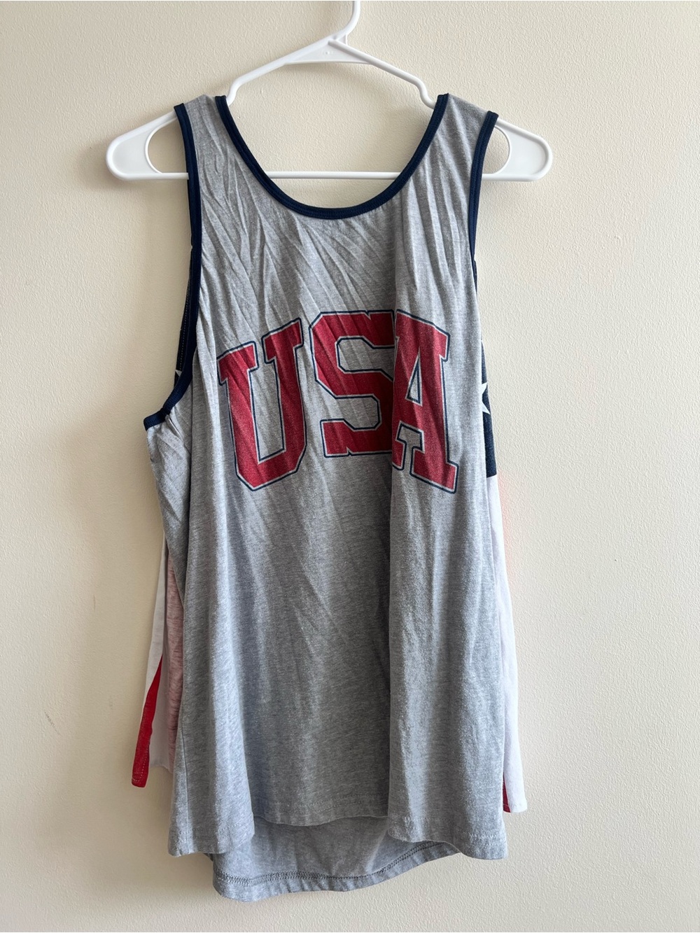 Women’s Grey USA Graphic Tank Top -